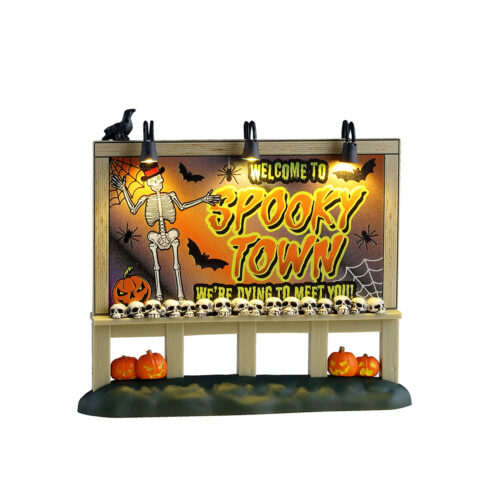 Welcome To Spooky Town Sign